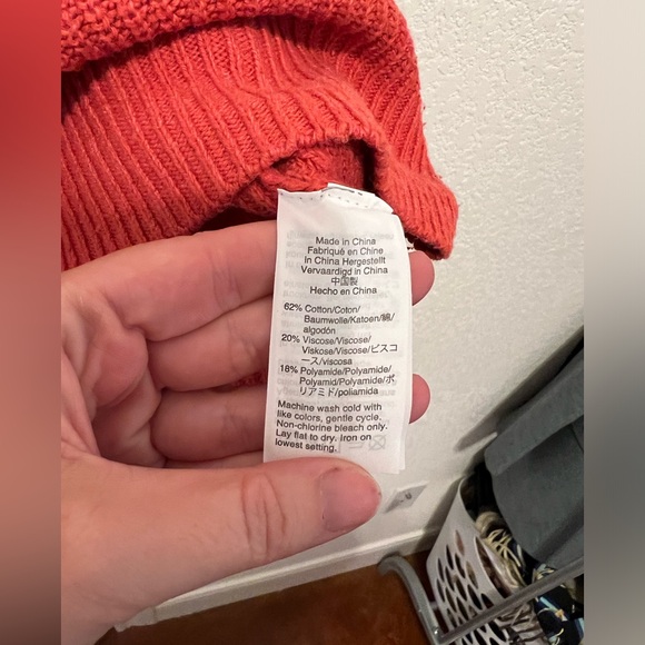 Madewell Orange Sweater With Front Pocket - Picture 3 of 5